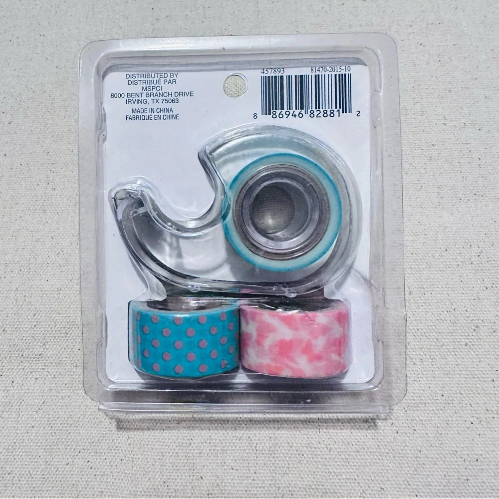 Recollections | Washi Set | Washing Crafting Tape Dispenser • Pinks & Turquoise